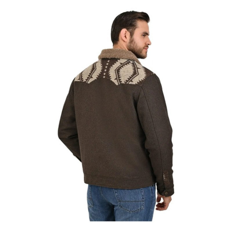 Chamarra Wrangler Tipo De Lana Con Borrega En El Cuello #mlpos_4 | Color: cafe #color_cafe | Talla: CH #sku_mlm2515347225-186391588134