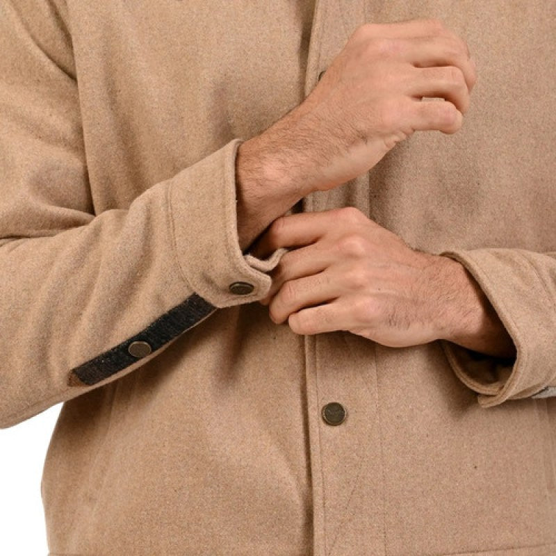 Chamarra Wrangler Tipo De Lana Con Borrega En El Cuello #mlpos_9 | Color: Beige #color_beige | Talla: CH #sku_mlm2515347225-186391588142