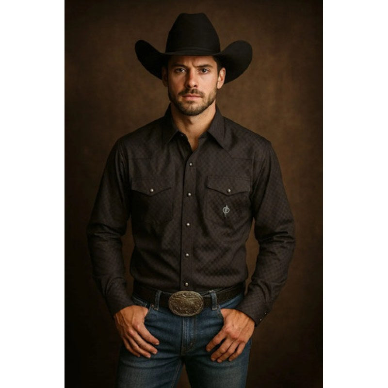 Camisa Vaquera Western Cowboy Old West #mlpos_15 | Color: negro 8819 #color_negro_8819 | Talla: EG #sku_oldesngeg