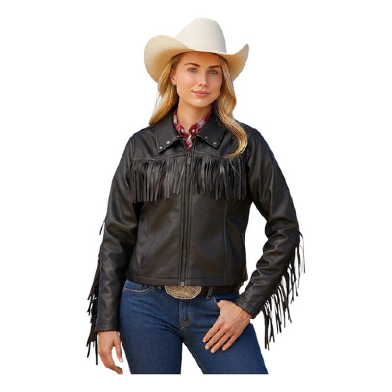 Chamarra Chaqueta Wrangler Dama Vaquera Con Barbas #mlpos_7 | Color: Negro #color_negro | Talla: XL #sku_mlm2559835325-192922546739