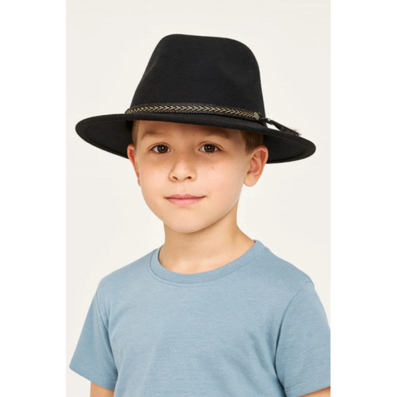 Sombrero Vaquero Circular Para Niño Y Niña #mlpos_1 | Color: Negro #color_negro | Talla: S #sku_mlm2624722231-194150629085