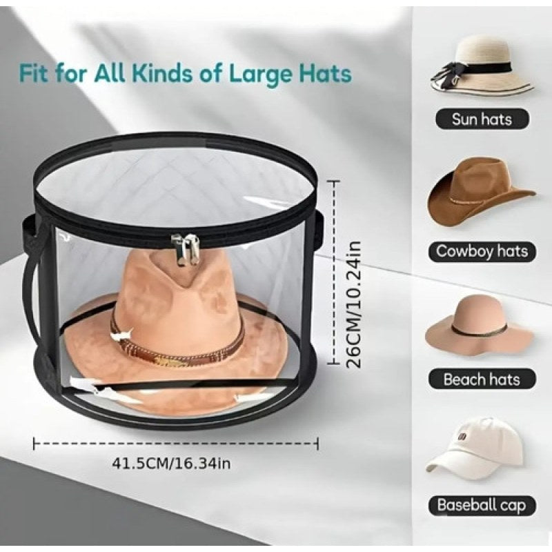 Bolsa De Almacenaje Transparente Para Sombrero Portatil Transparente Unitalla #mlpos_3 #sku_mlm2716568377