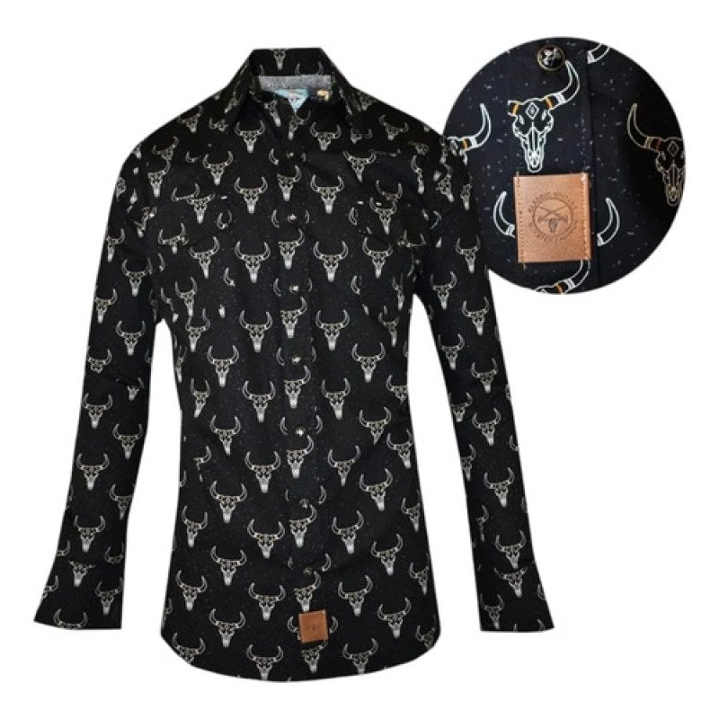 Camisa Vaquera Winster Para Caballero #mlpos_2 | Color: Negro Jacquard #color_negro_jacquard #sku_winjacngl #sku_winjacngm #sku_winjacngxl #sku_winjacngxxl