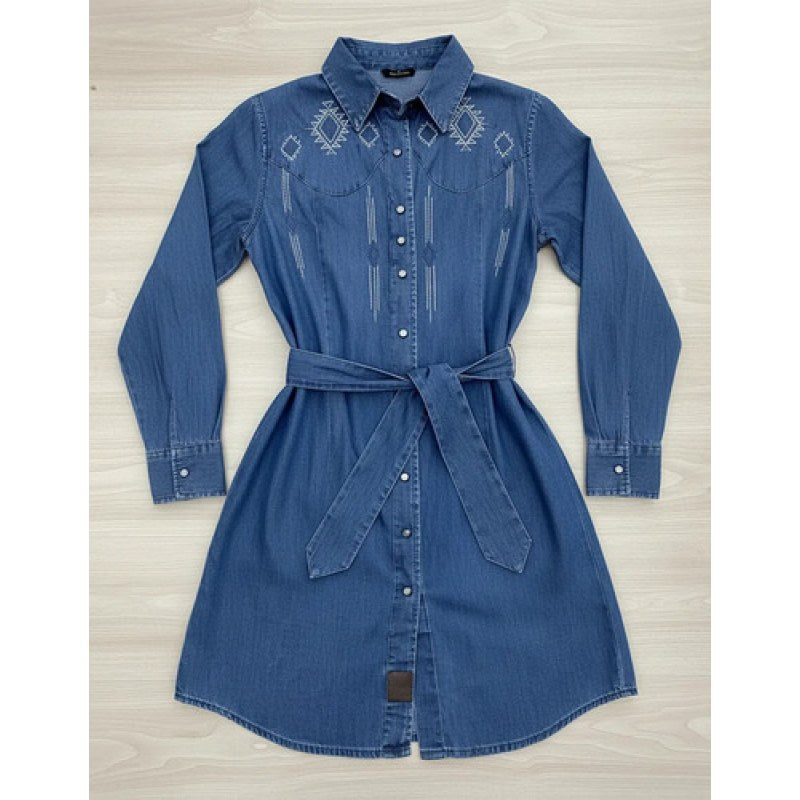 Vestido Camisero Winster Vaquero Estampado #mlpos_5 | Color: Azul #color_azul | Talla: S #sku_winveskiwi2xl #sku_winveskiwil #sku_winveskiwim #sku_winveskiwis #sku_winveskiwixl