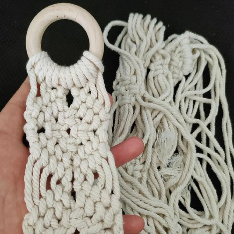 Colgador De Macramé Para Sombreros Bohemios Soporte De Pared White #mlpos_4 #sku_mlm2735443567