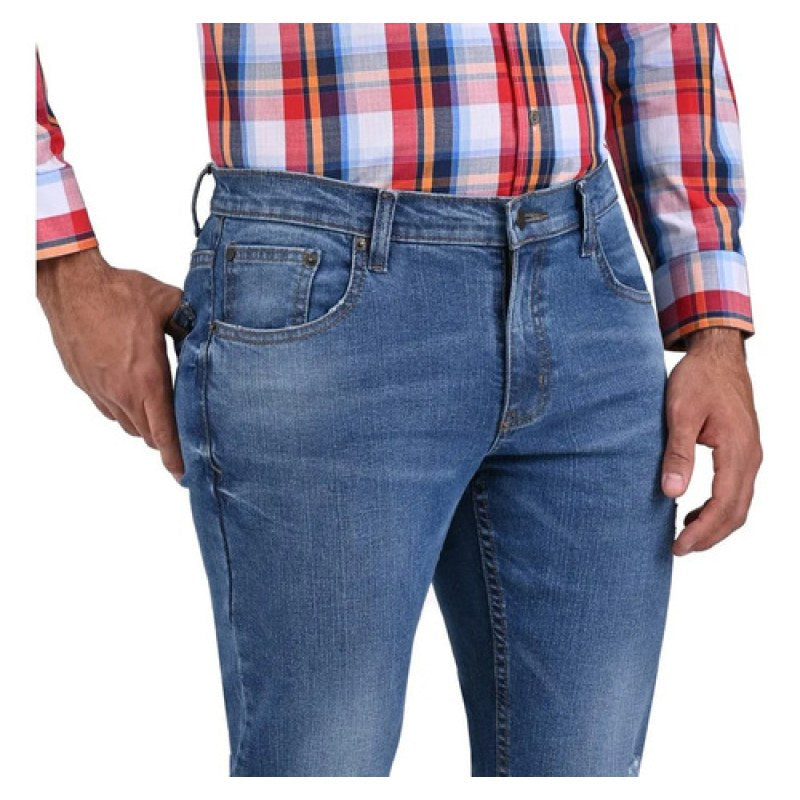Pantalon Yale Mezclilla Slim Fit Para Hombre B384-18 33 #mlpos_4 #sku_b3841833