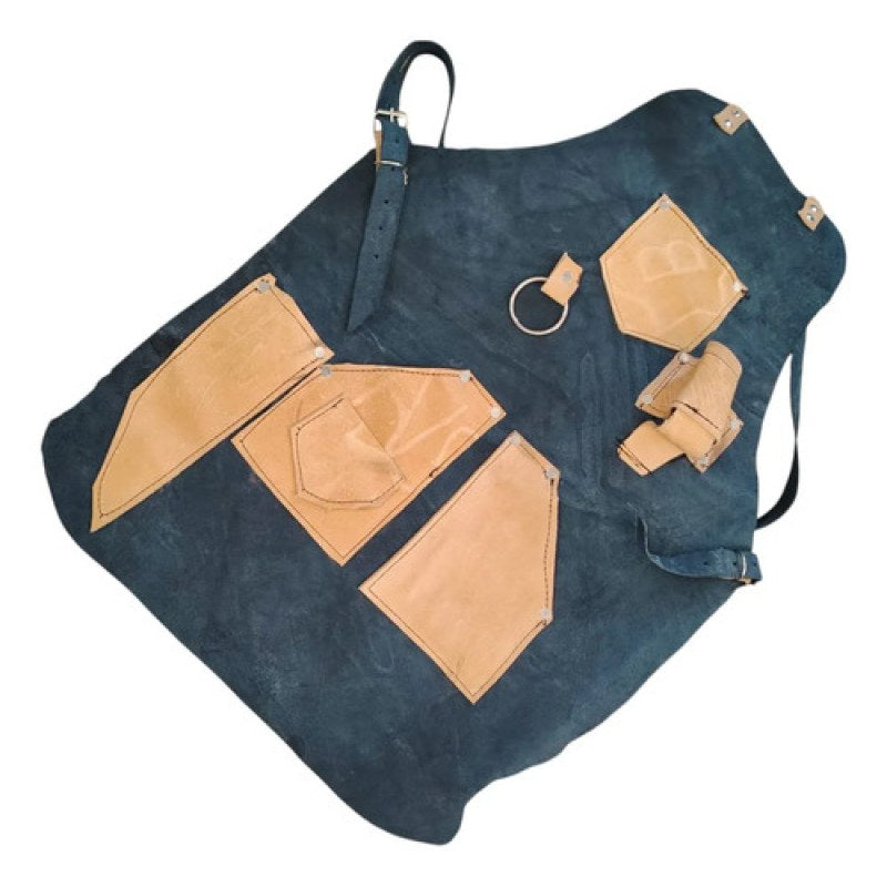 Mandil De Piel Para Cocina Parrilla Y Carne Asada Multiusos Marino #mlpos_2 #sku_mpcpcam