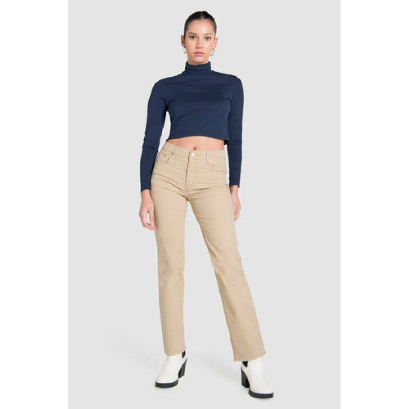 Pantalon Oggi Jeans Atraction Gabardina Recto Mujer #mlpos_1 #mlitem_MLM2901803491 | Color: Beige | Talla: 9 #color_beige #sku_atrbg9 #sku_atrbg15