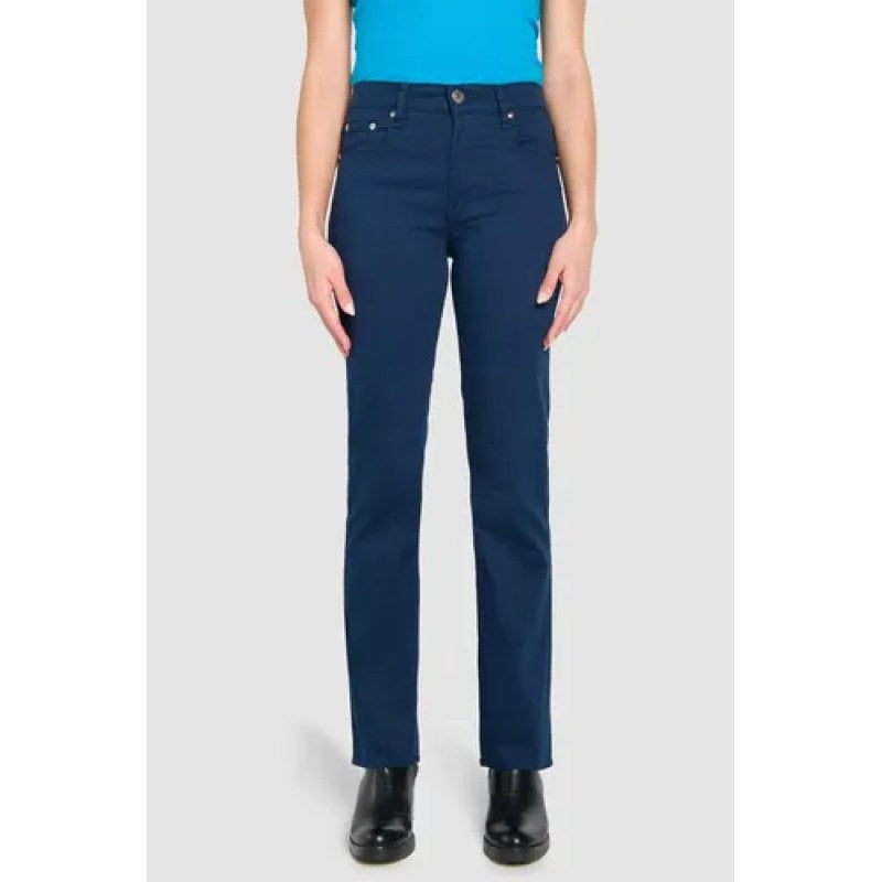 Pantalon Oggi Jeans Atraction Gabardina Recto Mujer #mlpos_11 #mlitem_MLM2901841047 | Color: Marino | Talla: 9 #color_marino #sku_atrmn9
