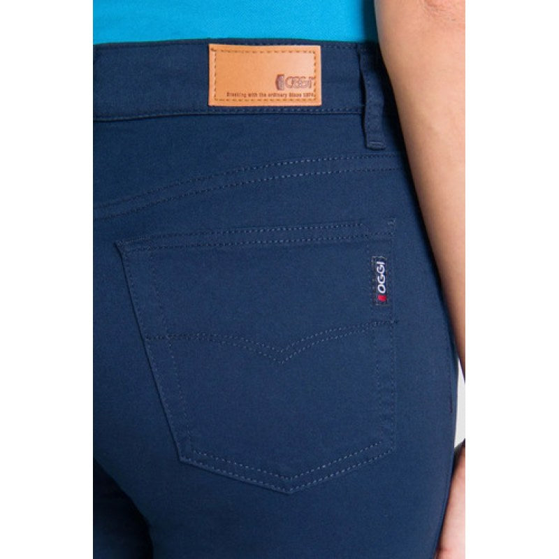 Pantalon Oggi Jeans Atraction Gabardina Recto Mujer #mlpos_13 #mlitem_MLM2901841047 | Color: Marino | Talla: 9 #color_marino #sku_atrmn9
