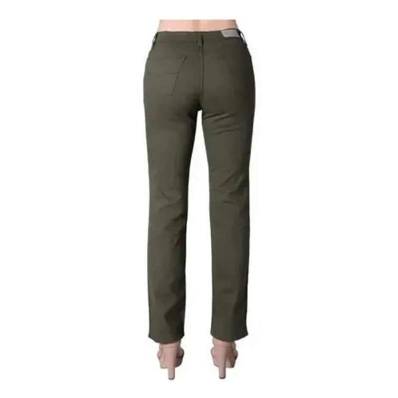Pantalon Oggi Jeans Atraction Gabardina Recto Mujer #mlpos_19 #mlitem_MLM962140857 | Color: Olivo | Talla: 13 #color_olivo #sku_atgbol13