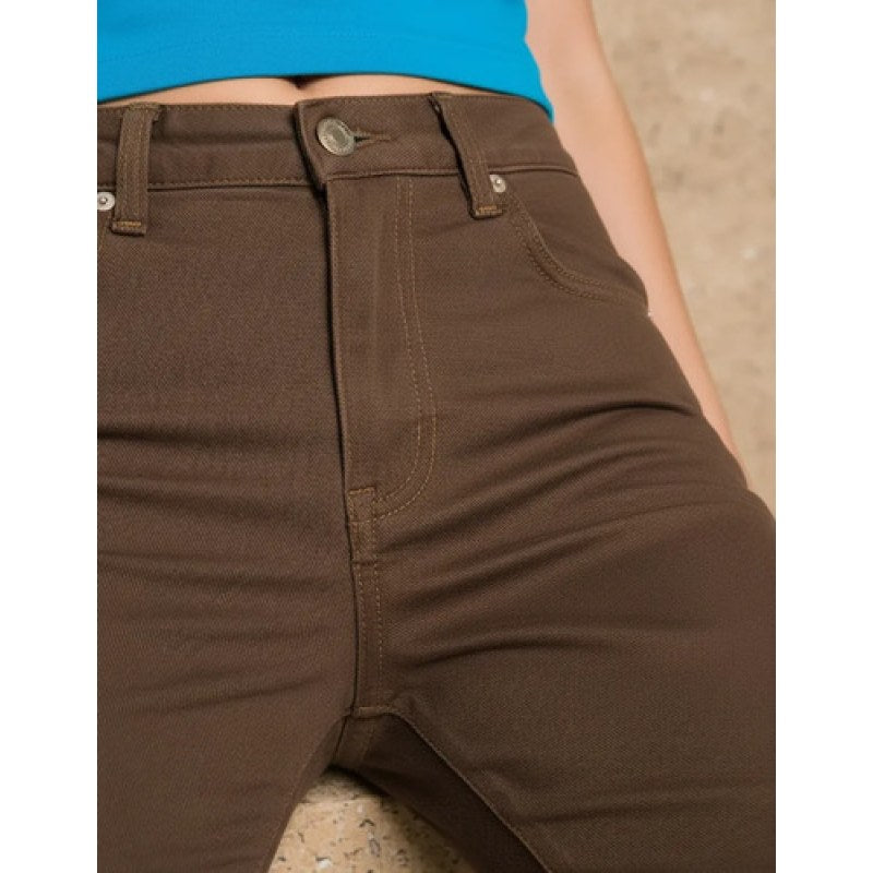 Pantalon Oggi Jeans Atraction Gabardina Recto Mujer #mlpos_7 #mlitem_MLM2901815453 | Color: Moka | Talla: 9 #color_moka #sku_atrmk9