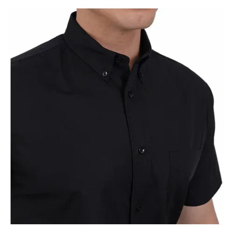 Camisa Yale Casual Manga Corta Lisa Classic Fit Negro Lisa Xl #mlpos_4 #sku_cam2125422009xl