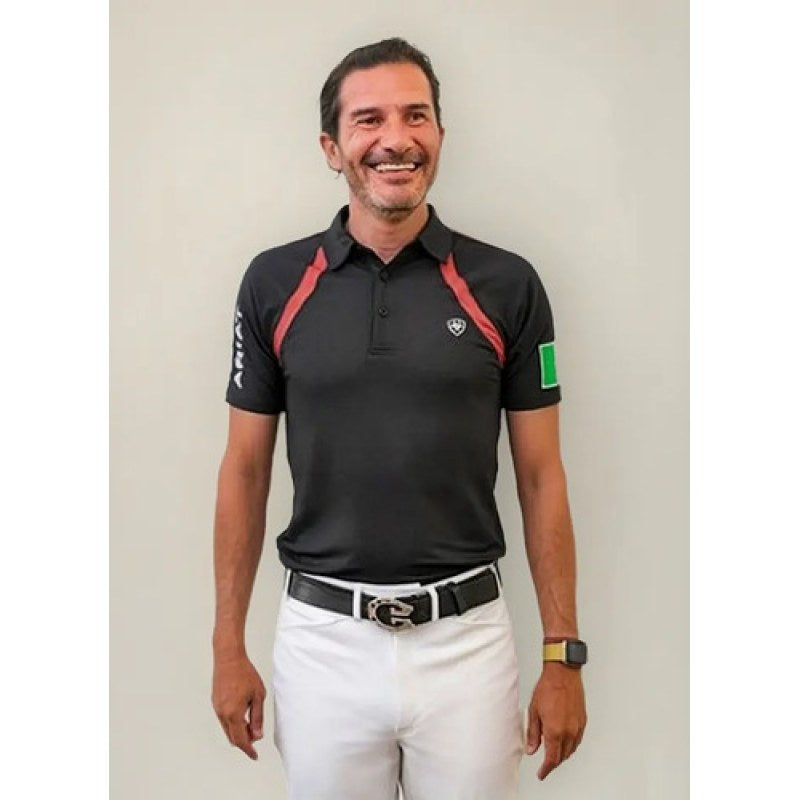 Ariat Tek Show Shirt Men Playera Equitacion #mlpos_1 | Color: Negro 10053836 #color_negro_10053836 #sku_10053836ngl #sku_10053836ngm #sku_10053836ngs #sku_10053836ngxs