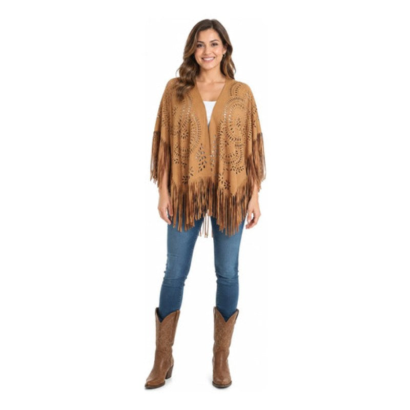 Chal Vaquero Con Barbas Troquelado Camel Unitalla #mlpos_2 #sku_chaltroqun