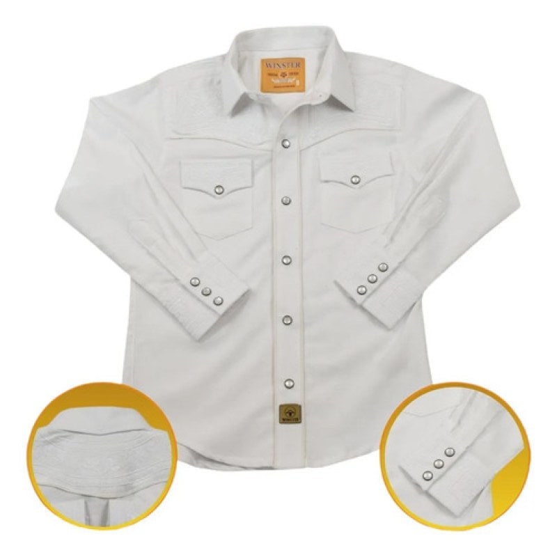 Camisa Charra Vaquera Winster Niño #mlpos_4 | Color: Blanco #color_blanco #sku_wincamnbc2 #sku_wincamnbc4 #sku_wincamnbc6 #sku_wincamnbc8 #sku_wincamnbc10 #sku_wincamnbc12 #sku_wincamnbc14 #sku_wincamnbc16