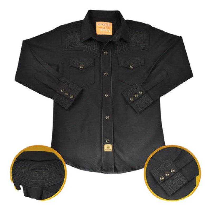Camisa Charra Vaquera Winster Niño #mlpos_8 | Color: Negro #color_negro #sku_wincamnng2 #sku_wincamnng4 #sku_wincamnng6 #sku_wincamnng8 #sku_wincamnng10 #sku_wincamnng12 #sku_wincamnng14 #sku_wincamnng16