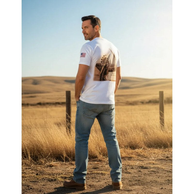 Playera Vaquera Winster Estampada Para Caballero #mlpos_3 | Color: Blanco #color_blanco #sku_winsterplaybc2xl #sku_winsterplaybcxl