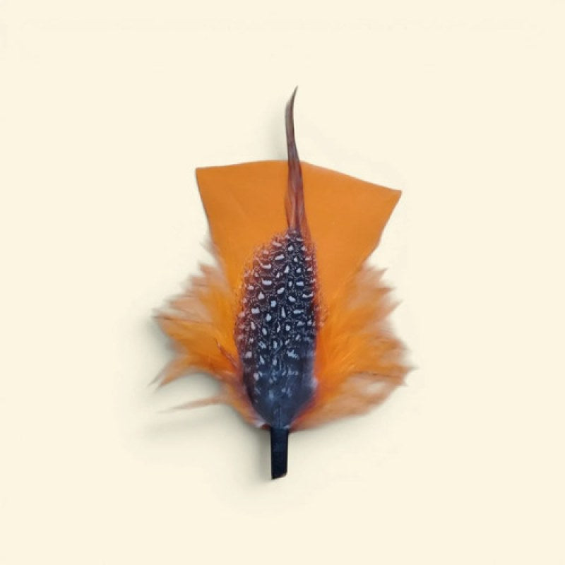 Accesorio Pluma Decorativa Para Sombrero Texana #mlpos_10 #mlitem_MLM3168644333 | Color: Naranja #color_naranja #sku_plumanrj