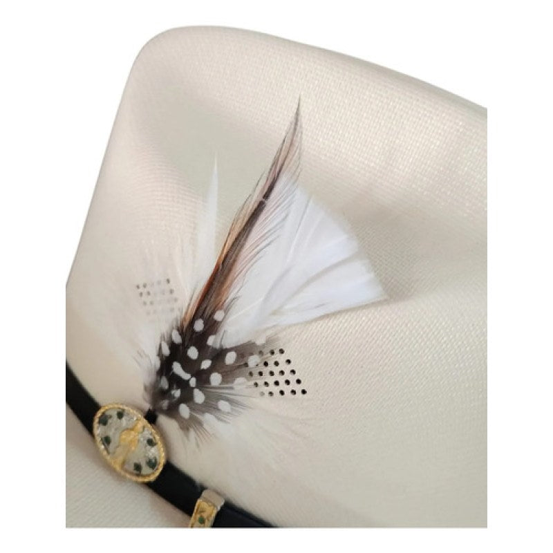 Accesorio Pluma Decorativa Para Sombrero Texana #mlpos_16 #mlitem_MLM5770001452 | Color: Blanco #color_blanco #sku_plumabc