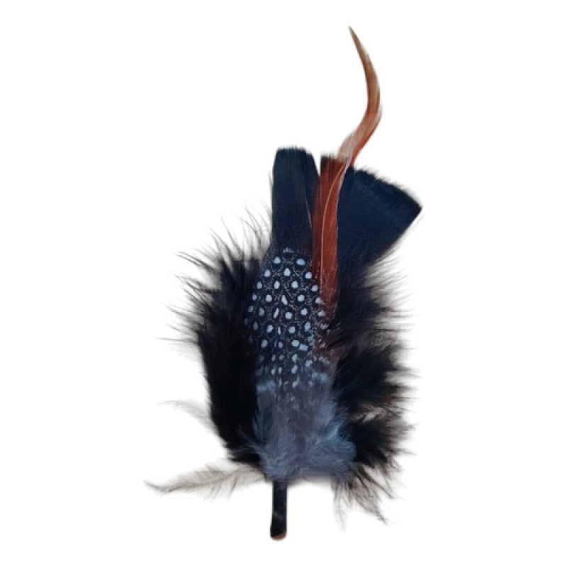Accesorio Pluma Decorativa Para Sombrero Texana #mlpos_22 #mlitem_MLM5770046474 | Color: Negro #color_negro #sku_plumang