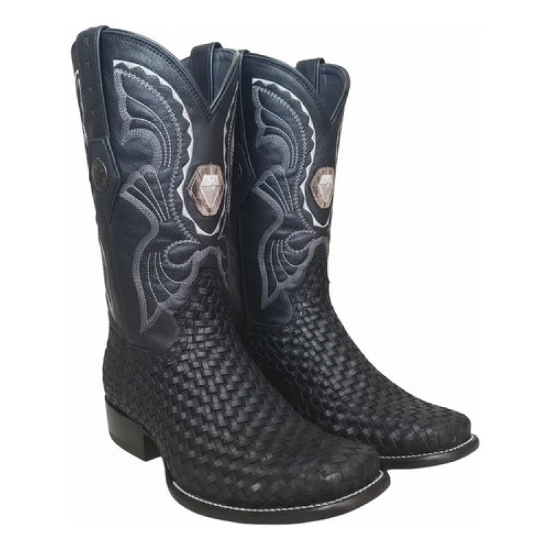 Bota Piel Tombstone Vaquero Petatillo #mlpos_3 | Color: Negro #color_negro | Talla: 26 MX #sku_tombstnngpt26