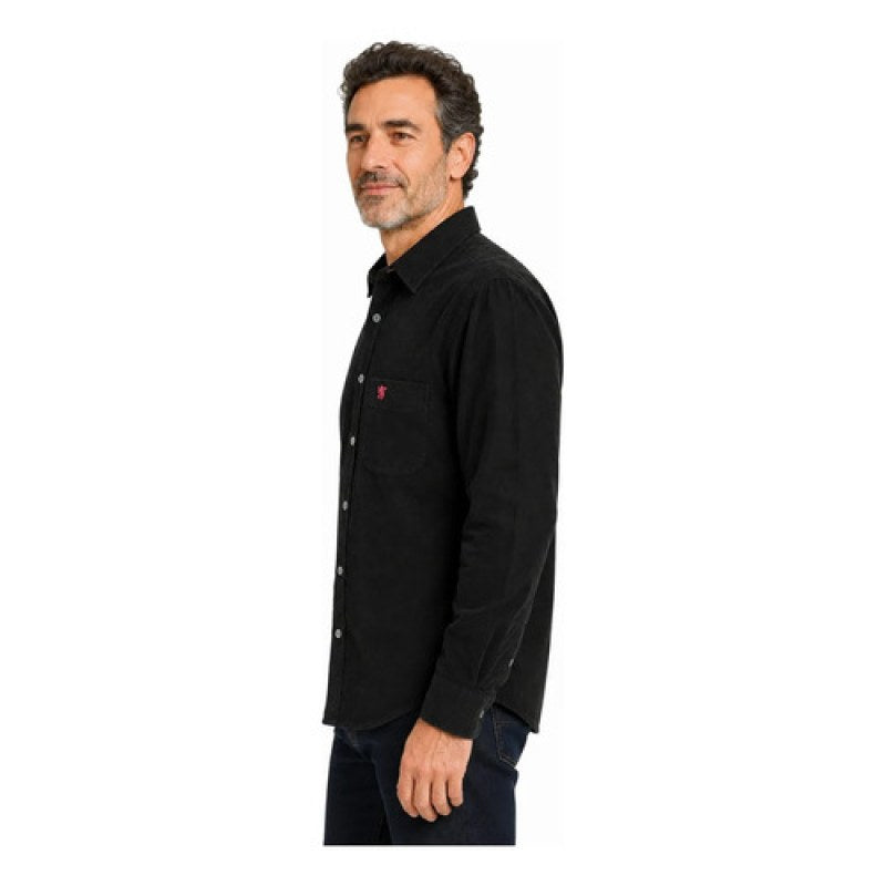 Camisa Manchester De Panilla Para Hombre Manga Larga #mlpos_5 #mlitem_MLM3375735553 | Color: Negro | Talla: G #color_negro #sku_ma00800006ngg #sku_ma00800006ngm #sku_ma00800006ngxl
