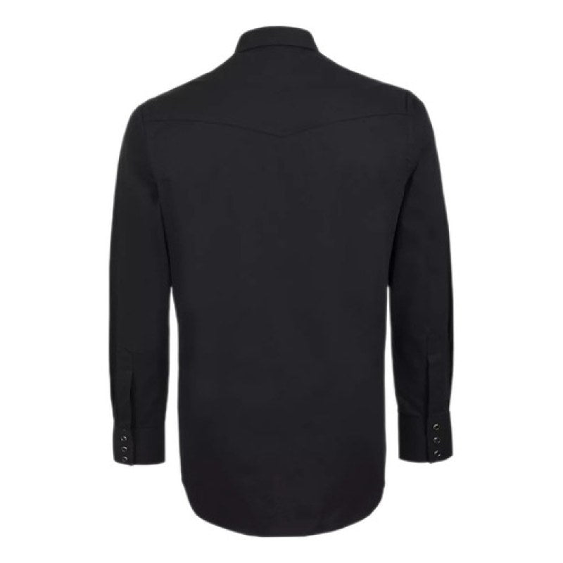 Camisa Lisa Basica Wrangler Vaquera #mlpos_2 | Color: Negro #color_negro #sku_wranlsngch #sku_wranlsngl #sku_wranlsngm #sku_wranlsngxl #sku_wranlsngxxl