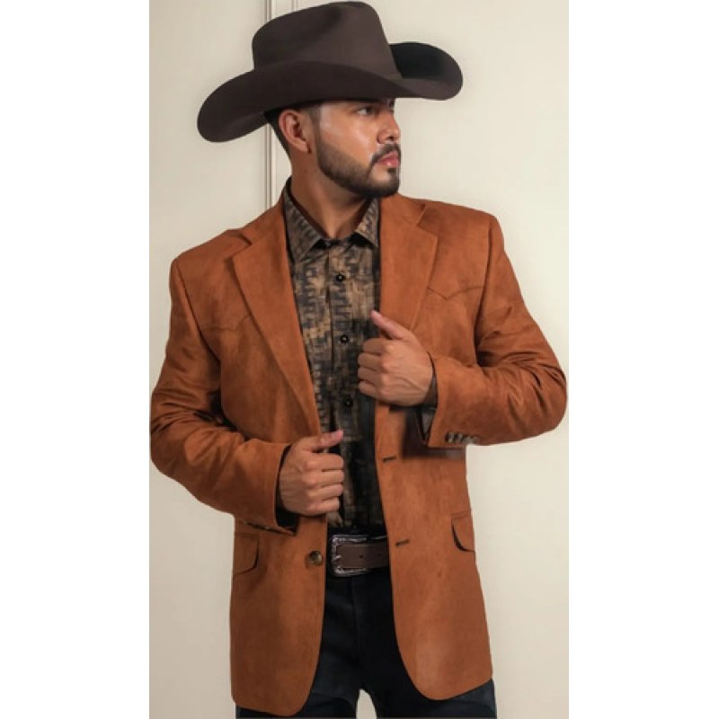 Saco Vaquero Western Old West Tipo Gamuza #mlpos_1 | Color: Camel #color_camel #sku_oldwtsccm2xl #sku_oldwtsccml #sku_oldwtsccmm #sku_oldwtsccmxl