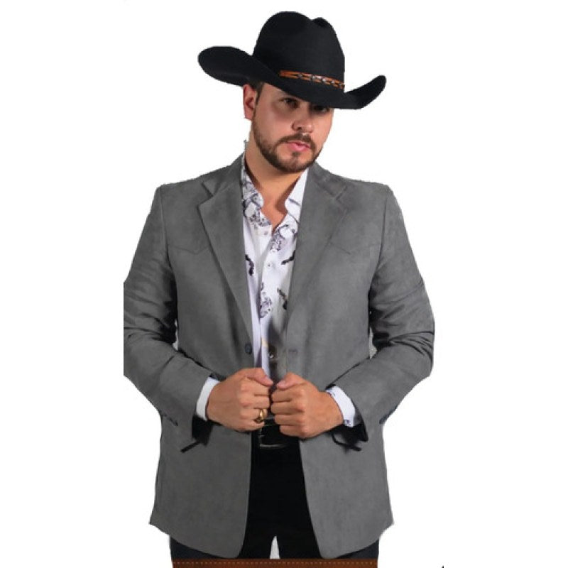 Saco Vaquero Western Old West Tipo Gamuza #mlpos_13 | Color: Gris oscuro #color_gris_oscuro #sku_mlm3404448328-193220898319 #sku_oldwtscgrl #sku_oldwtscgrm #sku_oldwtscgrs #sku_oldwtscgrxl
