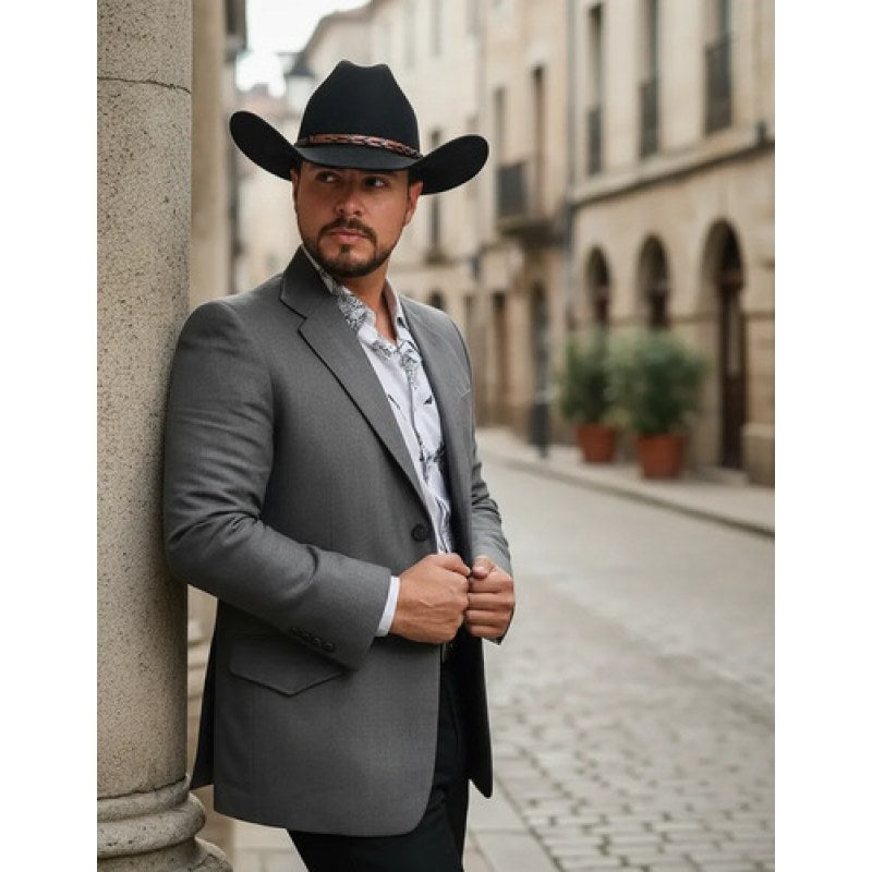Saco Vaquero Western Old West Tipo Gamuza #mlpos_14 | Color: Gris oscuro #color_gris_oscuro | Talla: XL #sku_mlm3404448328-193220898319 #sku_oldwtscgrl #sku_oldwtscgrm #sku_oldwtscgrs #sku_oldwtscgrxl