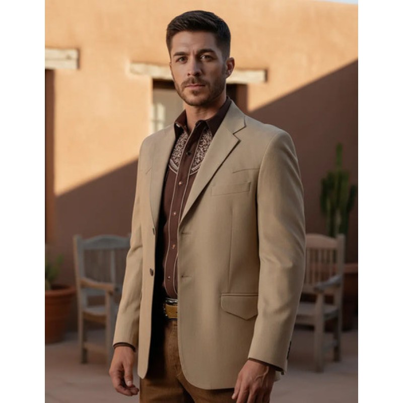 Saco Vaquero Western Old West Tipo Gamuza #mlpos_18 | Color: Beige #color_beige | Talla: XL #sku_mlm3404448328-191664904773