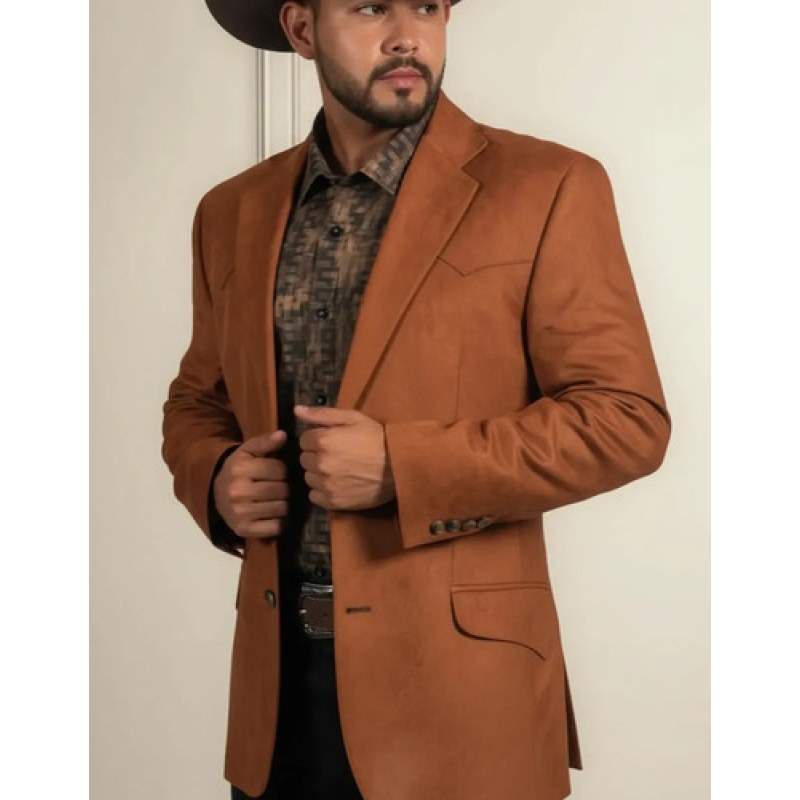 Saco Vaquero Western Old West Tipo Gamuza #mlpos_3 | Color: Camel #color_camel | Talla: XL #sku_oldwtsccm2xl #sku_oldwtsccml #sku_oldwtsccmm #sku_oldwtsccmxl
