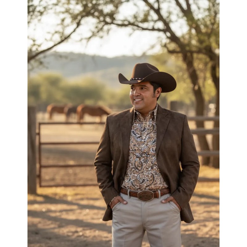 Saco Vaquero Western Old West Tipo Gamuza #mlpos_8 | Color: Cafe #color_cafe | Talla: M #sku_gco101m #sku_gco101s #sku_gco101xl #sku_gco1012xl #sku_oldwtscacfl
