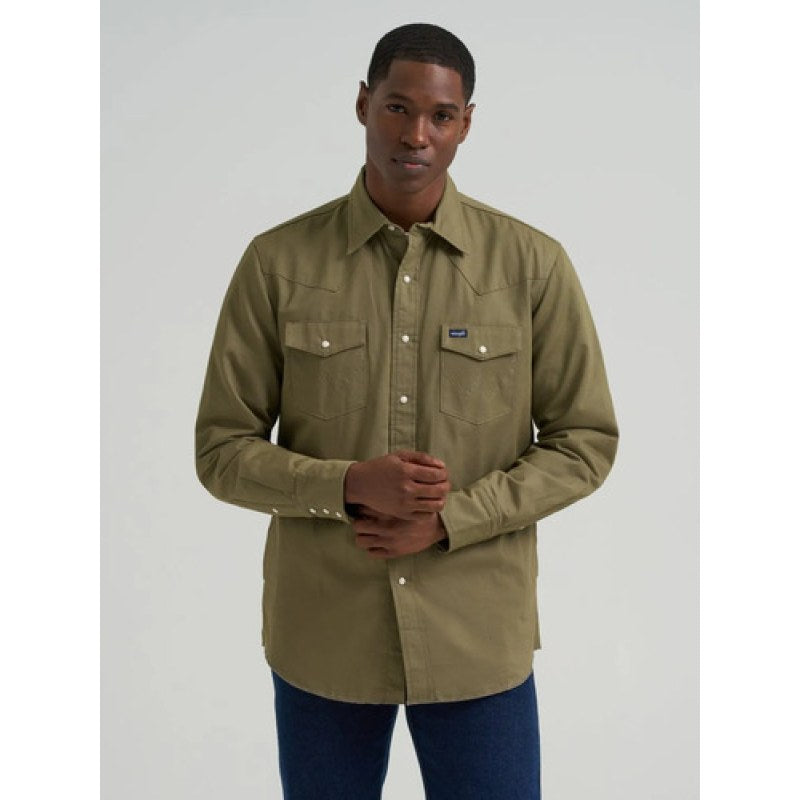 Camisola Vaquera Wrangler Para Caballero #mlpos_1 #mlitem_MLM3438304645 | Color: Olivo 9245 | Talla: EG #color_olivo_9245 #sku_112389245ch #sku_112389245eeg #sku_112389245eg #sku_112389245g #sku_112389245m