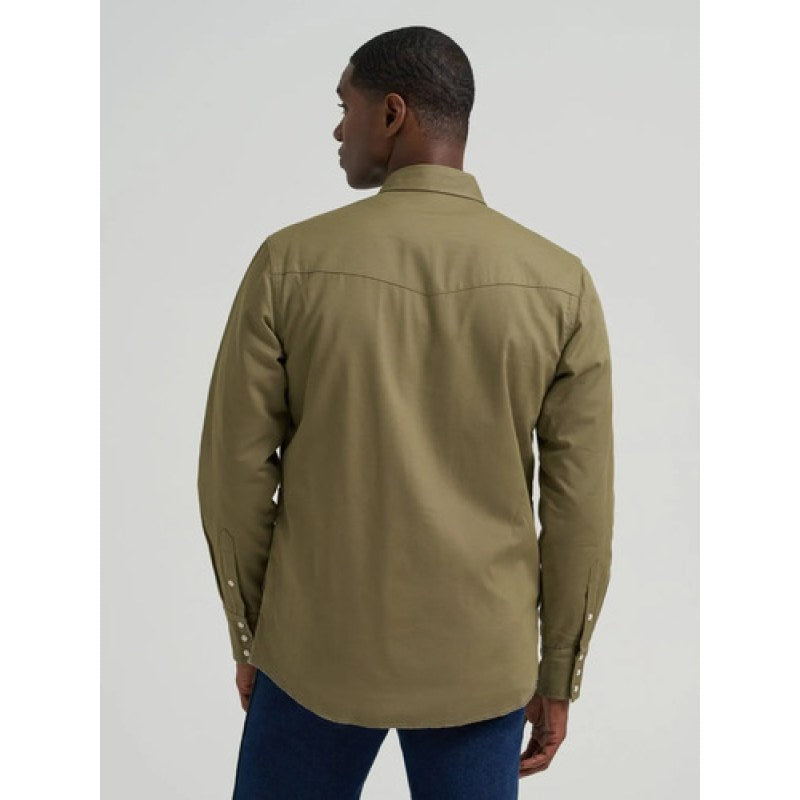 Camisola Vaquera Wrangler Para Caballero #mlpos_2 #mlitem_MLM3438304645 | Color: Olivo 9245 | Talla: EG #color_olivo_9245 #sku_112389245ch #sku_112389245eeg #sku_112389245eg #sku_112389245g #sku_112389245m