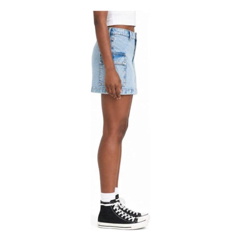 Minifalda Cargo De Mezclilla Levis Vaquera #mlpos_3 #mlitem_MLM3451446753 | Color: Bleach | Talla: 28 #color_bleach #sku_a7520000724 #sku_a7520000725 #sku_a7520000727 #sku_a7520000728