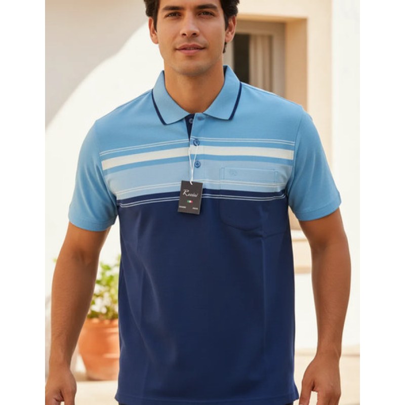 Playera Polo Rossini By Manchester Caballero #mlpos_8 | Color: Marino #color_marino | Talla: M #sku_mlm3476607094-189936660096