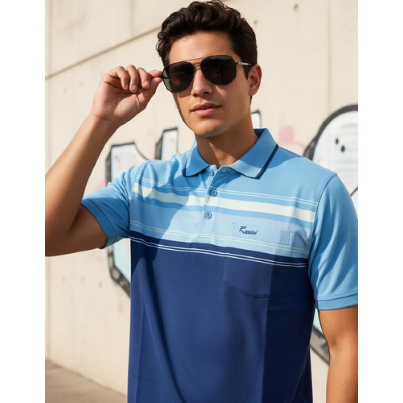 Playera Polo Rossini By Manchester Caballero #mlpos_9 | Color: Marino #color_marino | Talla: M #sku_mlm3476607094-189936660096