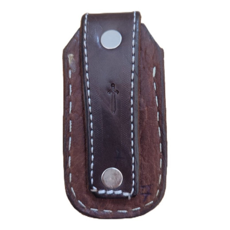 Funda Para Navajas Medianas Y Chicas Artesanal #mlpos_4 | Color: Cafe oscuro #color_cafe_oscuro #sku_mlm3539552864-182800382544