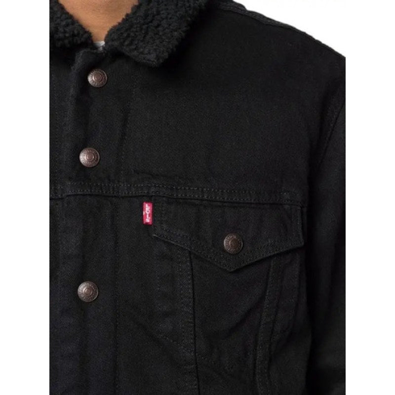Chamarra Chaqueta Levis Denim Mezclilla Con Borrega #mlpos_12 | Color: Negro 0054 #color_negro_0054 #sku_mlm3540658150-187822304272 #sku_mlm3540658150-189737184975