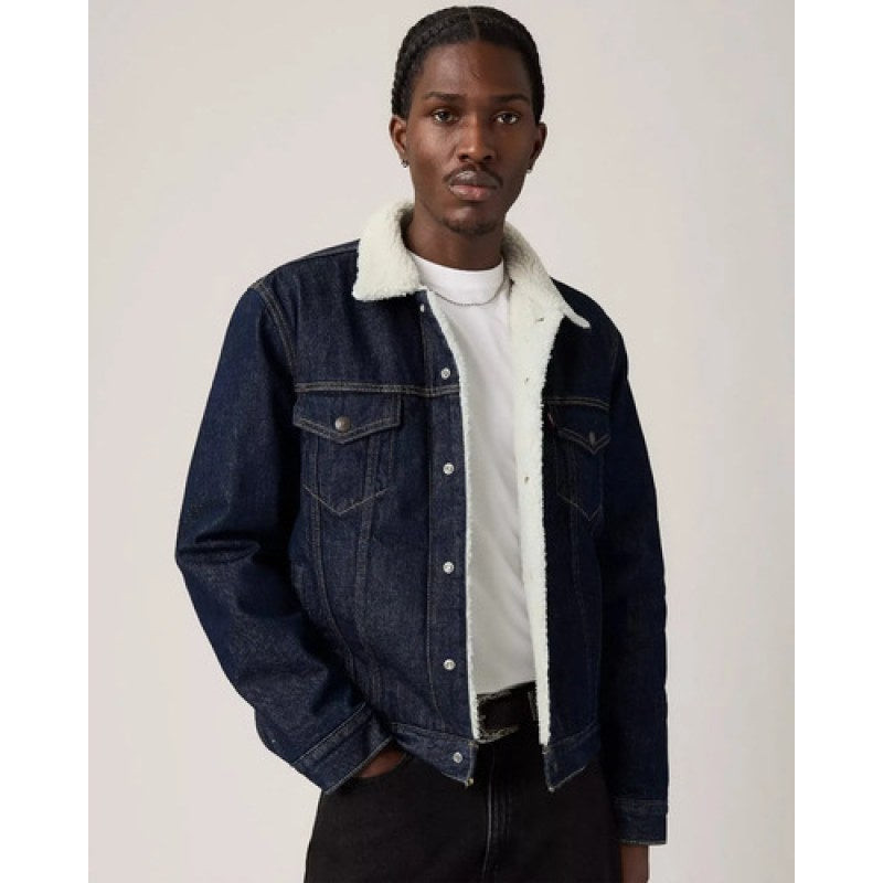 Chamarra Chaqueta Levis Denim Mezclilla Con Borrega #mlpos_14 | Color: Suavizado 0271 #color_suavizado_0271 | Talla: CH #sku_mlm3540658150-196436286091