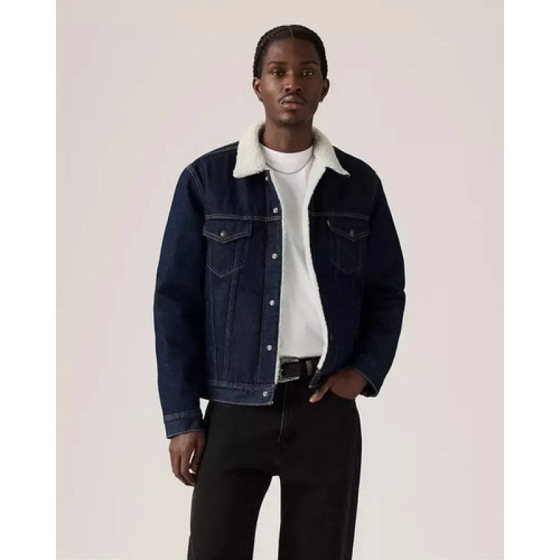Chamarra Chaqueta Levis Denim Mezclilla Con Borrega #mlpos_15 | Color: Suavizado 0271 #color_suavizado_0271 | Talla: CH #sku_mlm3540658150-196436286091