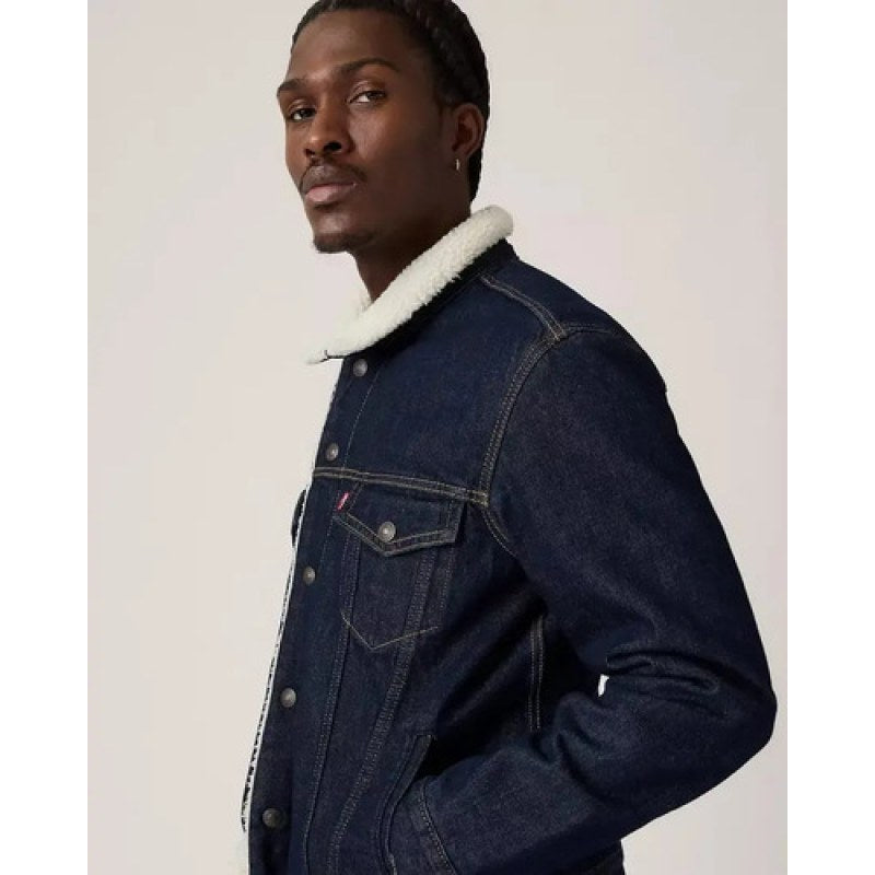 Chamarra Chaqueta Levis Denim Mezclilla Con Borrega #mlpos_17 | Color: Suavizado 0271 #color_suavizado_0271 | Talla: CH #sku_mlm3540658150-196436286091