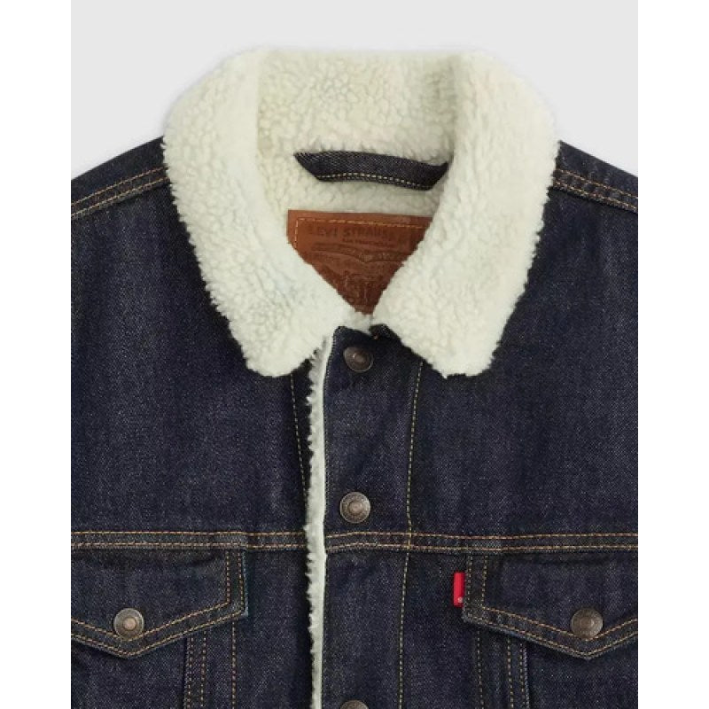 Chamarra Chaqueta Levis Denim Mezclilla Con Borrega #mlpos_18 | Color: Suavizado 0271 #color_suavizado_0271 | Talla: CH #sku_mlm3540658150-196436286091