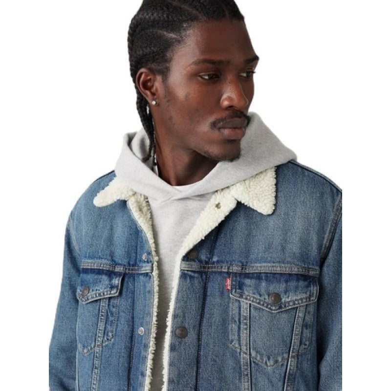 Chamarra Chaqueta Levis Denim Mezclilla Con Borrega #mlpos_7 | Color: Stone 0186 #color_stone_0186 #sku_levis0186stxl #sku_mlm3540658150-191611454755