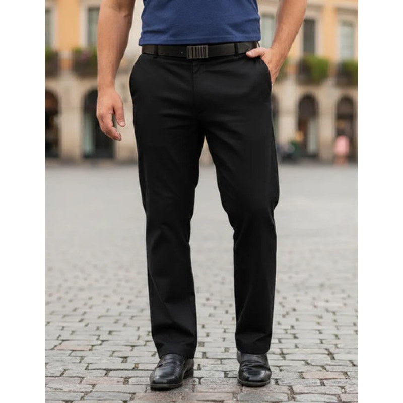 Pantalon Yale 100% Gabardina Talla Extra #mlpos_2 | Color: Negro #color_negro #sku_05520942 #sku_05520944 #sku_05520946 #sku_05520948 #sku_05520950