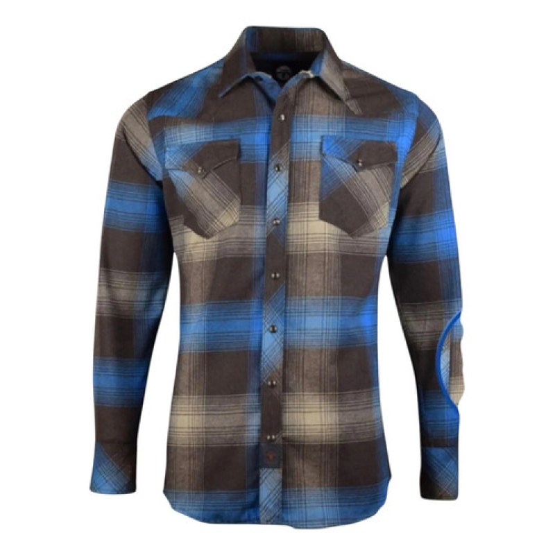 Camisa Vaquera Franela Winster Classic #mlpos_2 #mlitem_MLM3652327669 | Color: Azul | Talla: XXL #color_azul #sku_winsfrnlazll #sku_winsfrnlazlm #sku_winsfrnlazls #sku_winsfrnlazlxl #sku_winsfrnlazlxxl
