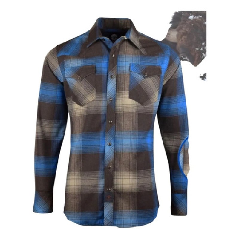 Camisa Vaquera Franela Winster Classic #mlpos_3 #mlitem_MLM3652327669 | Color: Azul | Talla: XXL #color_azul #sku_winsfrnlazll #sku_winsfrnlazlm #sku_winsfrnlazls #sku_winsfrnlazlxl #sku_winsfrnlazlxxl