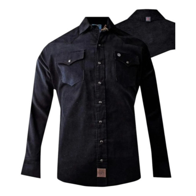 Camisa Winster Vaquera Panilla Para Hombre #mlpos_2 | Color: Negro | Talla: M #color_negro